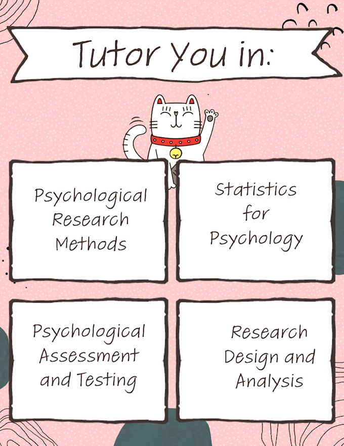 Gig Preview - Tutor you in psychology statistics, research methods, and data analysis