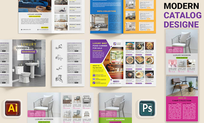 Gig Preview - Creative catalog design ,magazine design for your business