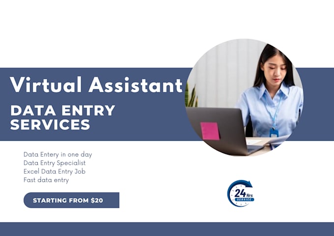 Gig Preview - Do virtual assistant data entry