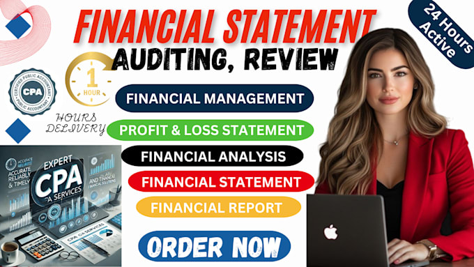 Gig Preview - Prepare financial statements, profit and loss, balance sheet, cash flow, review