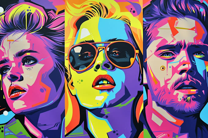 Gig Preview - Draw a beautiful wpap pop art portrait art for you