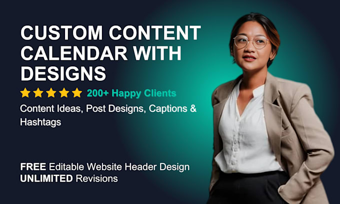 Gig Preview - Create social media content calendar with post designs and engaging ideas