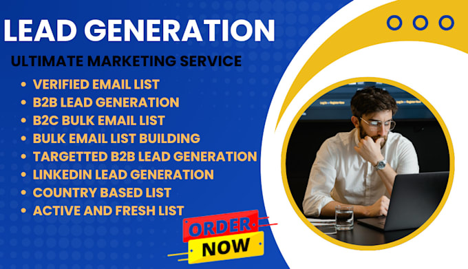 Gig Preview - Provide targeted email list, d2c, b2b leads generation, bulk business email list