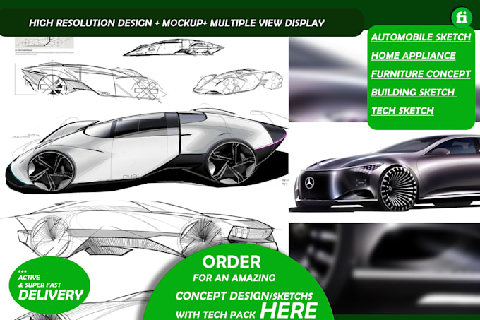 Gig Preview - Create industrial sketches and product design concept