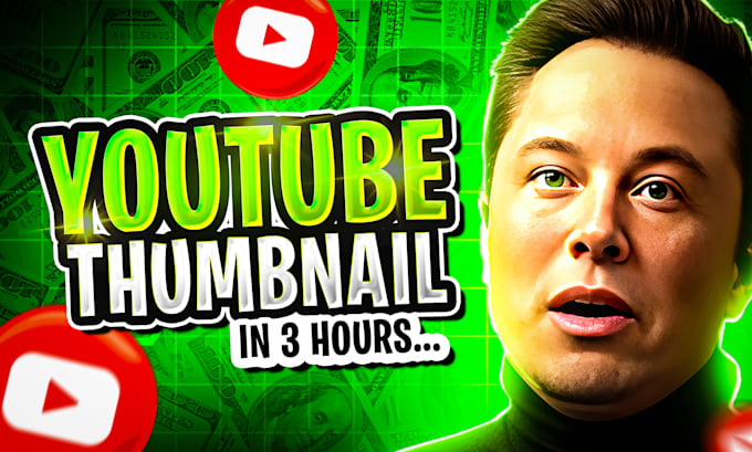 Gig Preview - Design attractive clickbait amazing youtube thumbnail in 3hr