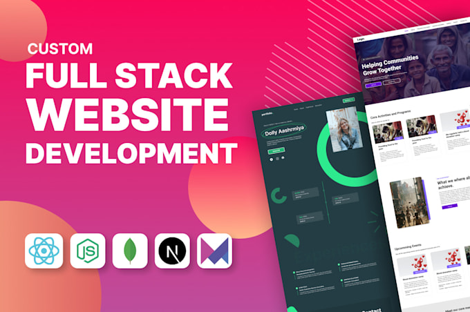 Bestseller - create custom websites using mern and next js as your full stack developer