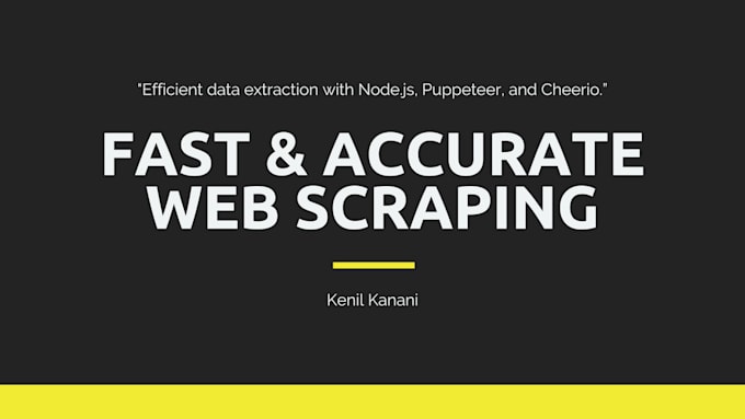 Gig Preview - Provide fast and accurate web scraping services