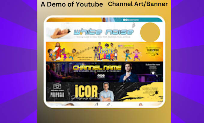 Gig Preview - Manage your youtube chanel art and banner design within 12 hour