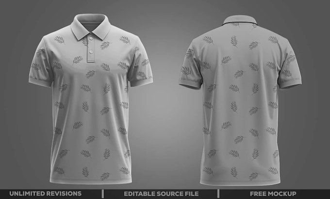 Gig Preview - Create print pattern golf polo t shirt design and mockup for you