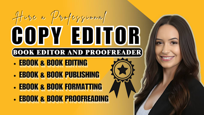 Gig Preview - Be your copy editor for fiction novel, nonfiction, proofread romance and fantasy