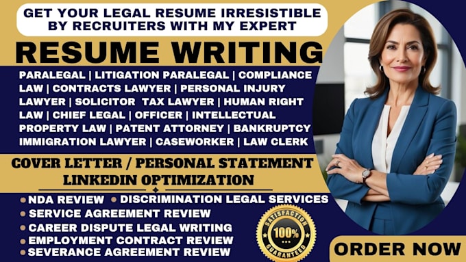 Bestseller - review and write your legal resume, document, agreement, contract drafting