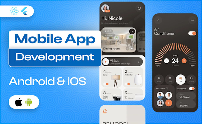 Bestseller - custom ios and android mobile app development flutter UI UX API integration