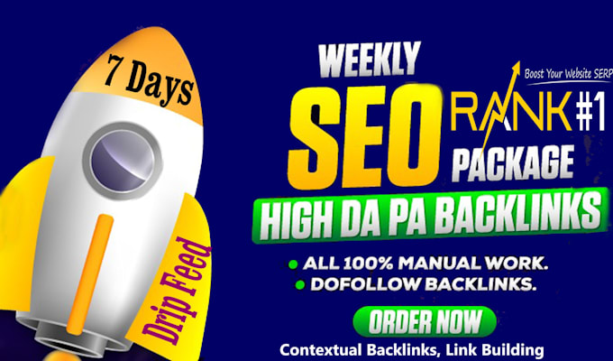 Gig Preview - Do 7 days drip feed SEO link building contextual backlinks