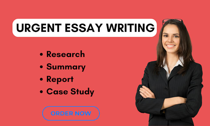 Gig Preview - Do urgent essay writing, case study, research and summary