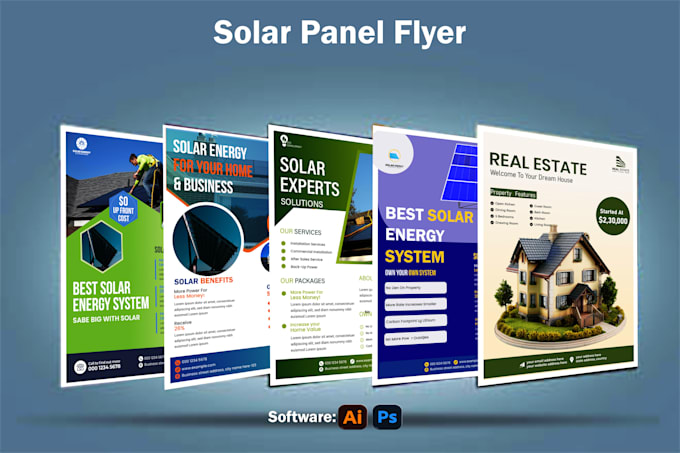 Gig Preview - Design solar postcard doorhanger roofting lawn care junk removal business flyer