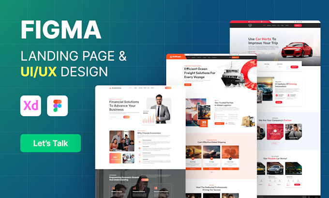 Bestseller - create landing page UI UX, figma website design  home page