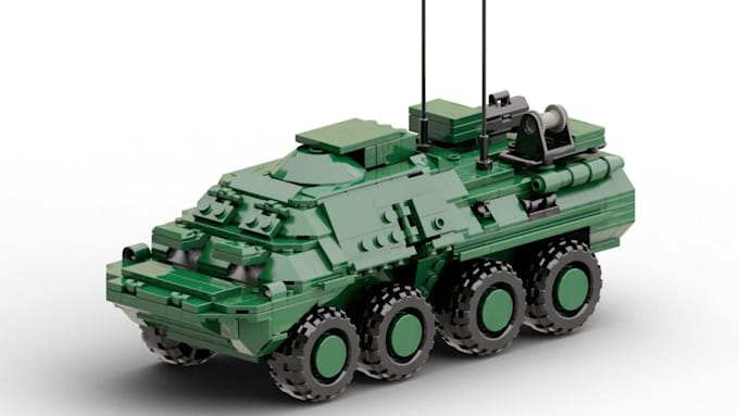 Gig Preview - Craft 3d lego warthog 3d print model, toy game, military vehicle, blender, obj