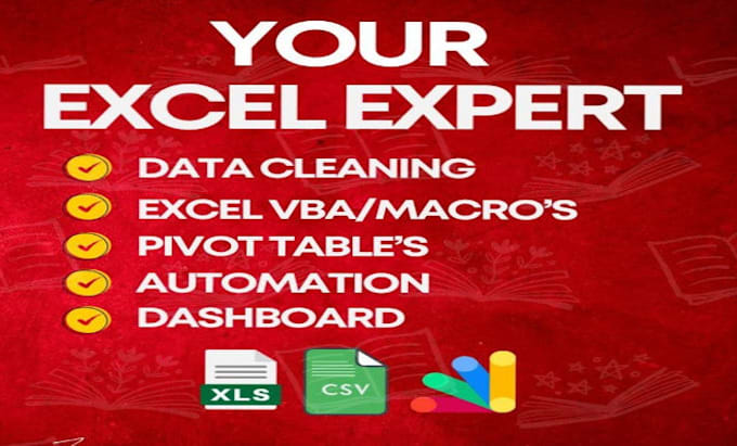 Gig Preview - Do excel graphs, charts, pivot table, data cleaning, PDF to excel and dashboard