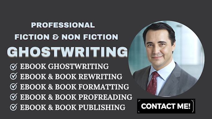 Gig Preview - Be your non fiction ebook writer, ebook ghostwriter, fiction book, book editor