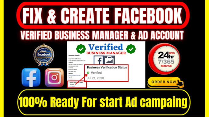 Gig Preview - Fix issues or set facebook ad account and business manager