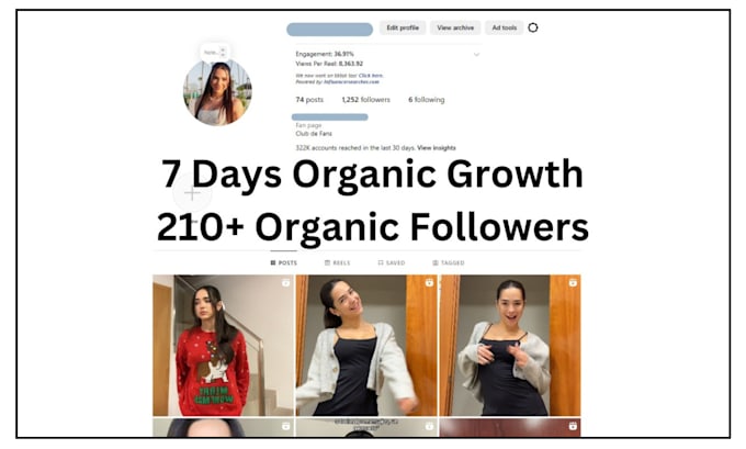 Gig Preview - Do super fast instagram organic growth to grow followers