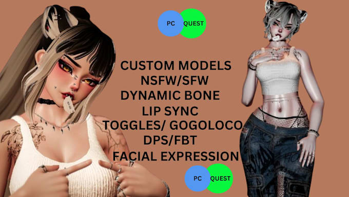 Gig Preview - Craft 3d vr chat 3d vrchat furry nsfw avatar vrc character model vrchat avatar