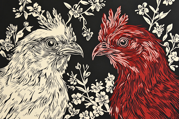 Gig Preview - Create animal or botanical linocut for you