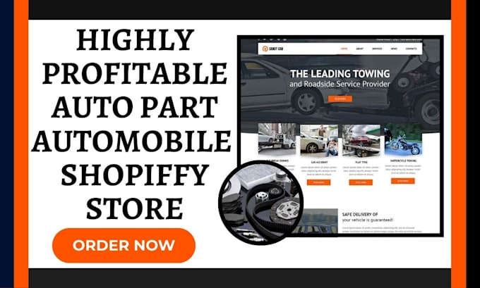 Gig Preview - Design auto parts shopify store car parts store tyre wheel auto parts website