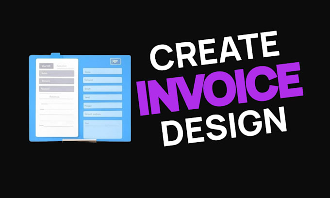 Gig Preview - Create custom invoice design xero invoice template