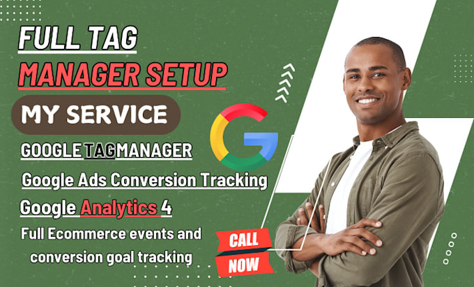 Gig Preview - Set up google tag manager, gtm, analytics tracking, ga4, facebook pixel