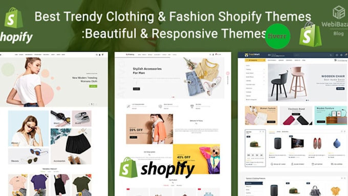 Gig Preview - Be your shopify store design shopify dropshipping clothing store fashion shopify