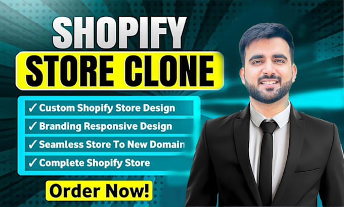 Gig Preview - Clone shopify store, redesign and duplicate shopify website