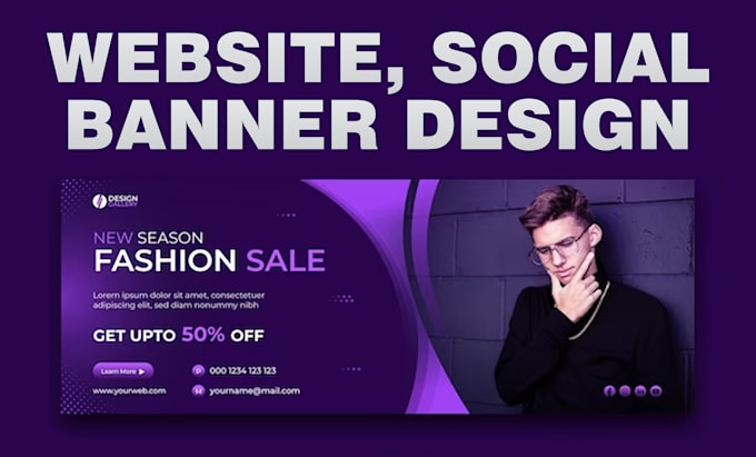 Gig Preview - Design website banner, website header, shopify banner, web slider, hero image