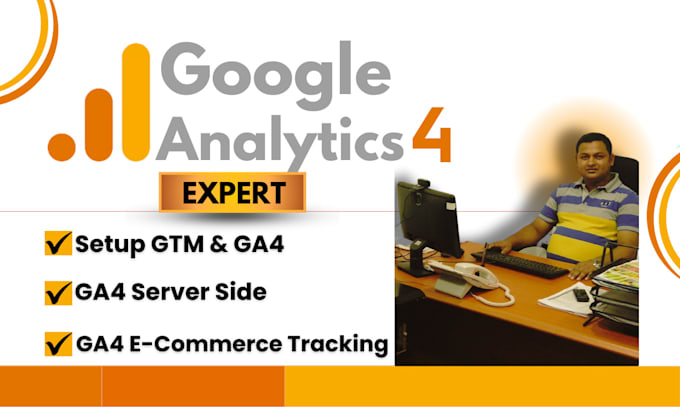 Gig Preview - Fix or setup google analytics 4,ga4 server side tracking,ga4 ecommerce tracking