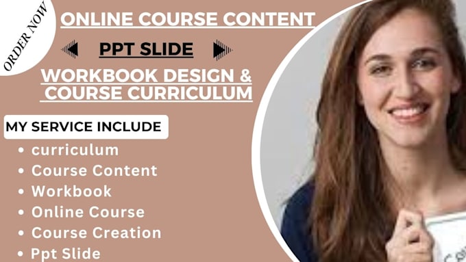 Gig Preview - Create online course creation workbook design course curriculum ppt slide