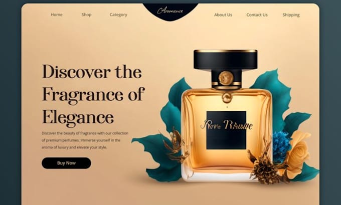 Gig Preview - Create perfume shopify store cologne dropshipping website fragrance website