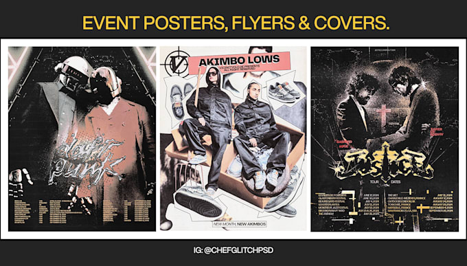 Gig Preview - Stunning posters and flyers for your event business or film