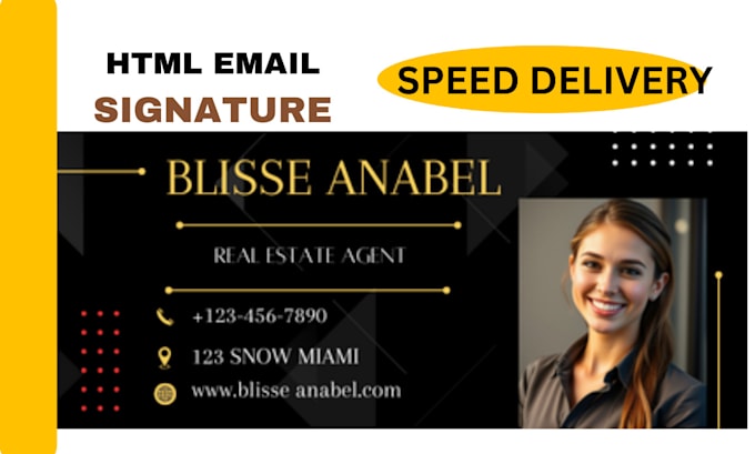 Gig Preview - Design clickable business HTML email signature for gmail outlook apple mail