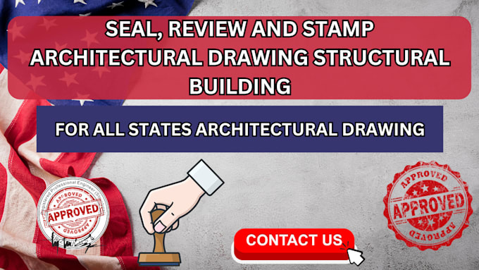 Gig Preview - Do civil engineering, architectural stamp and pe stamp USA florida stamp mep