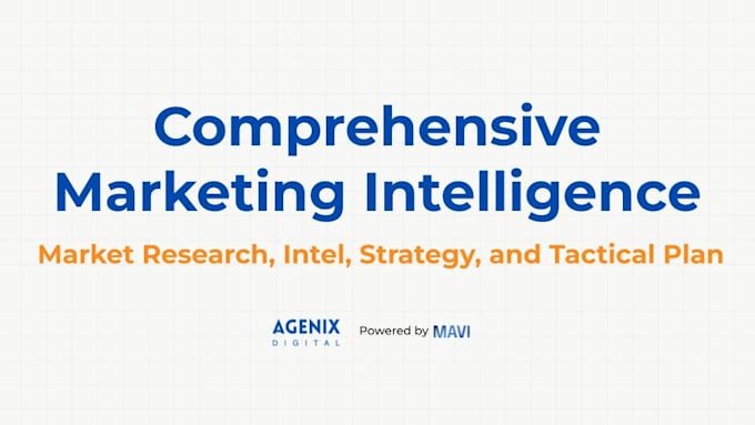 Gig Preview - Create a comprehensive marketing strategy plan backed by market research