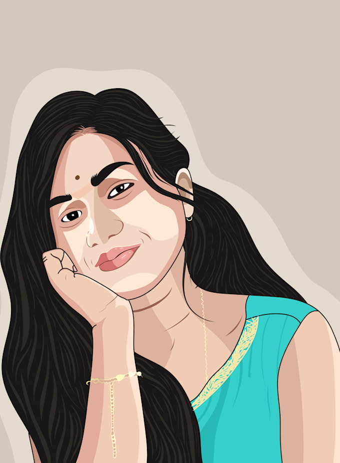 Gig Preview - Draw vector portrait illustration for gift