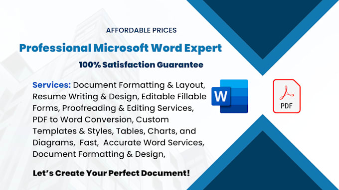 Gig Preview - Professionally format and edit microsoft word documents