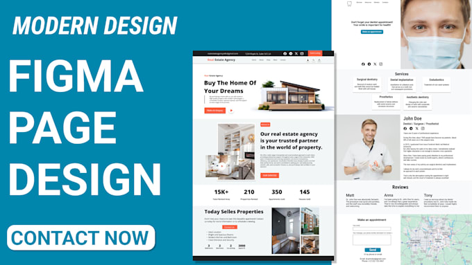 Gig Preview - Design figma website design, figma landing page, website ui ux design, figma