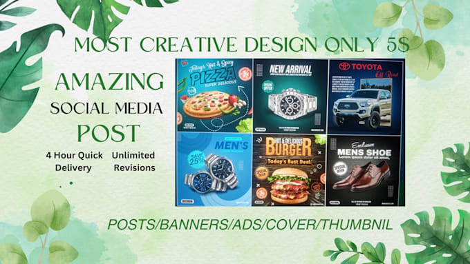 Bestseller - design social media post facebook instagram ads post banner and post graphic