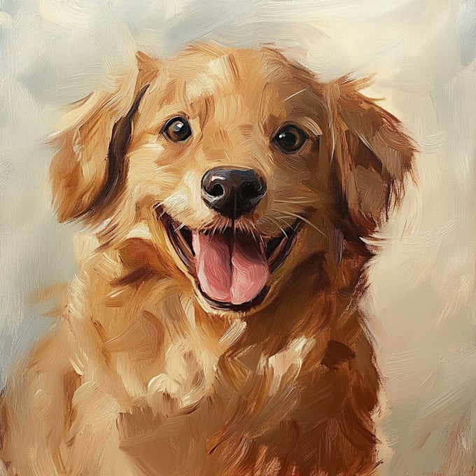 Gig Preview - Draw any pets dog cat or animals into oil painting portrait