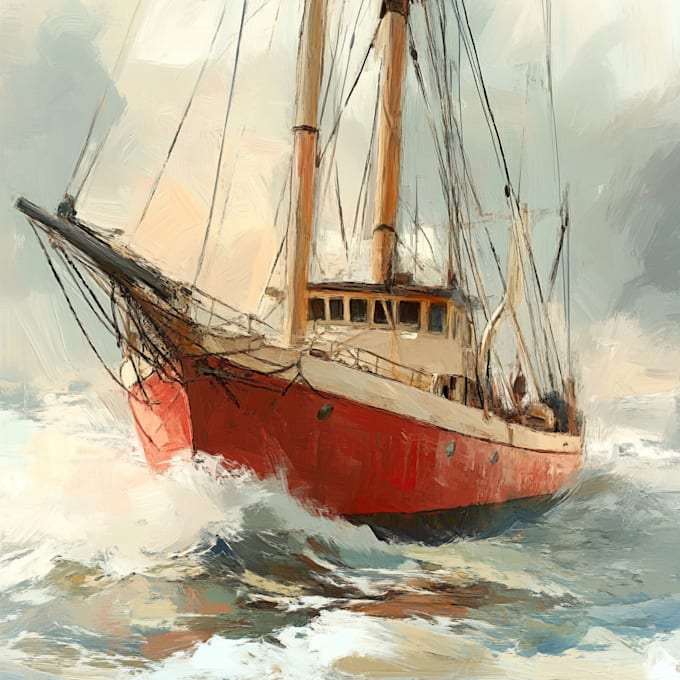 Gig Preview - Draw digital oil painting ship or any photo