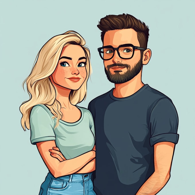 Bestseller - do couple portrait illustration from photo