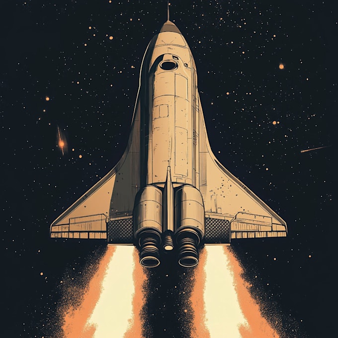 Gig Preview - Design a spaceship, sci fi illustration and sci fi art