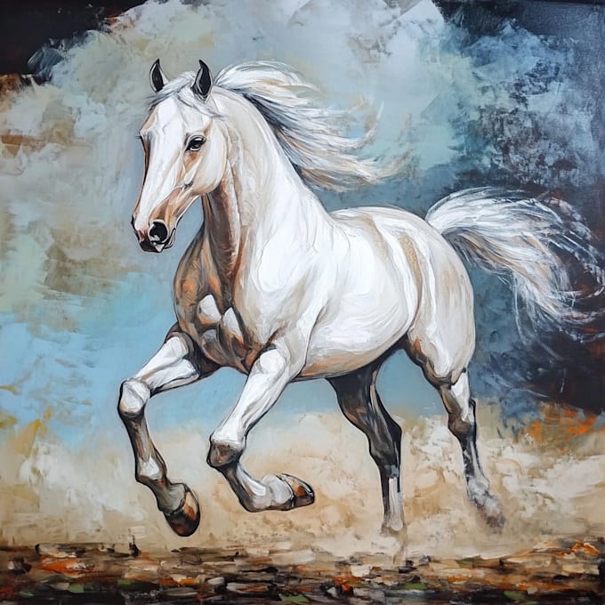 Gig Preview - Paint oil horse paintings on canvas