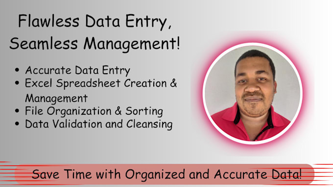 Gig Preview - Do expert data entry and excel management